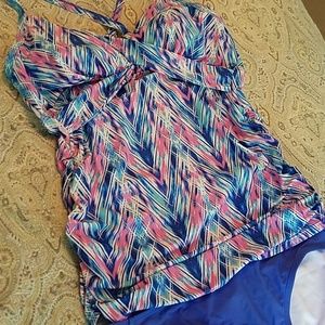 Pink Blush Maternity tankini swim suit